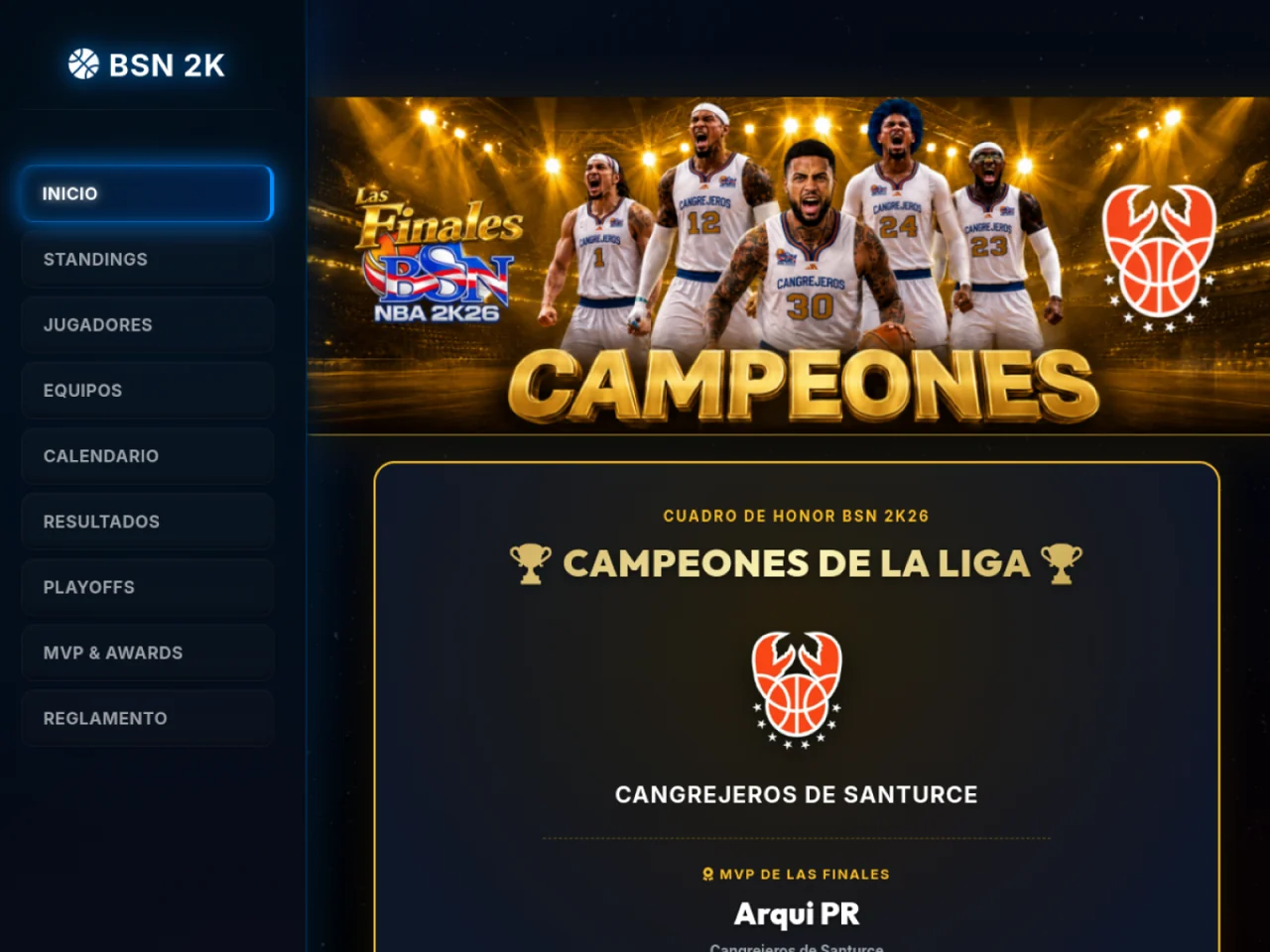 Captura del sitio 2K BSN